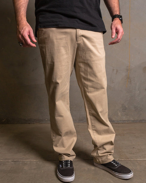 CHINO PANTS KHAKI - MENS